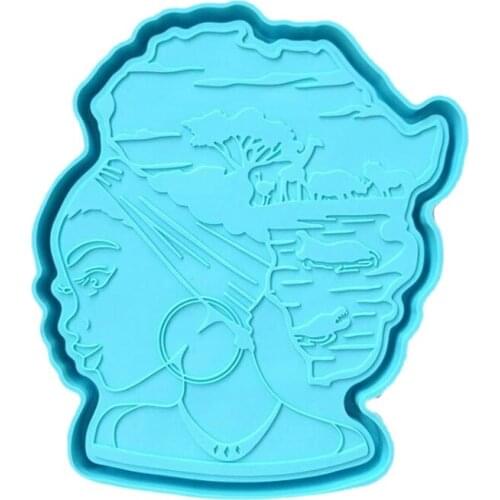 Afro Female Resin Tray Molds,African Goddess Rolling Tray Molds,Sturdy Silicone Tray Molds,Large Rolling Tray Molds