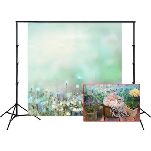 HUAYI Photography Backdrop Newborns Child Baby Birthday Photobooth Background Watercolor Flowers Easter Photo Backdrops XT-5003