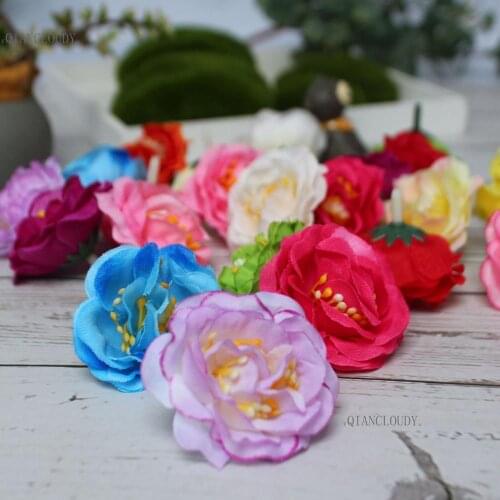 5 PIECES Artificial Hibiscus Silk flower Heads for Hair clip DIY Garland Wreath Scrapbook craft flowers wedding decoration C16