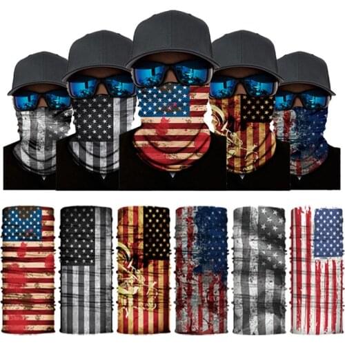 National Flag Magic Scarf Bandana Outdoor Bicycle Windproof Sports Headband Neck Gaiter Cycling Balaclava Head Scarves For Men