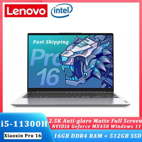 Lenovo laptop pro16 xiaoxin i5-11300H 16GB RAM 512GB SSD 16 inch FHD IPS screen Notebook computer Ultrabook