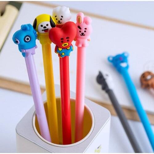 2020 new creative cartoon series 40 gifts prize office supplies student test pen card wow pen cute pen stationery