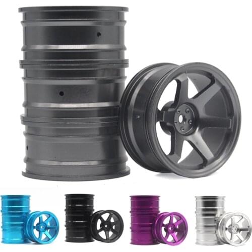 4 pcs 1 Set Aluminum Alloy Metal Whee Rim Fit HPI HSP RC model 1:10 On-Road Racing Car 701A for HSP94123 / 94122/94103 / D4 / D3