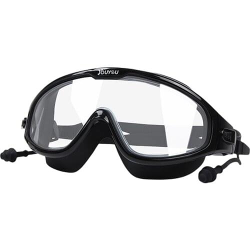 Swimming Diving Goggles With Nose Clip Earplugs Set Waterproof Anti-fog Adult Big Frame Goggles
