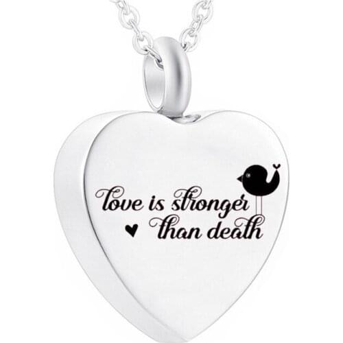 Cremation Heart Jewelry Stainless Steel Urn Necklace For Human/Pet Memorial Urn With Filling Kit