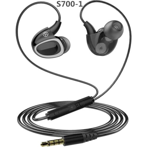 Transparency 3.5mm Metal HIFI Earbud 10mm Dynamic Driver Bass Earbud Earphone Cost-effective Model S700-2 for Huawei/Xiaomi