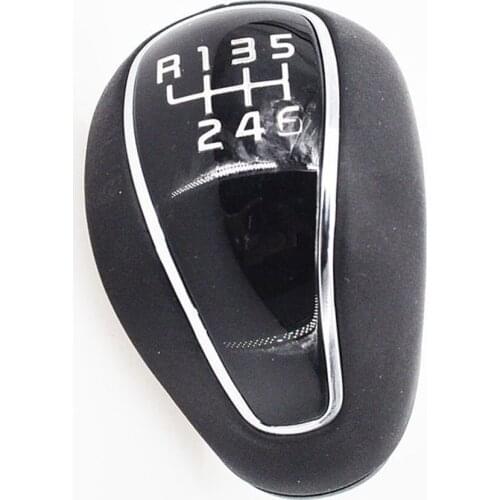 Brand New Black Leather Manual Stick Gear Shift Knob Lever Shifter 6-Speed For Kia Forte Cerato K3 2012 2013 2014 2015 2016