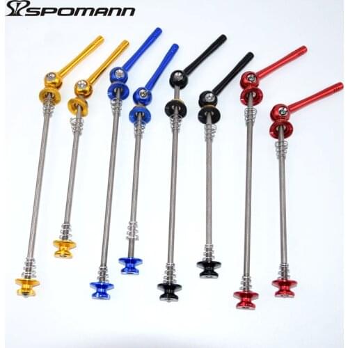 Spomann Titanium Axis MTB Quick Release Level Ultralight 48g/pair Road Mountain Bicycle Skewer Front 100mm Rear 130-135mm QR