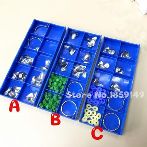 1 box Dental Sectional Contoured Matrices Matrix Ring Delta Wedges 3 sizes for selection