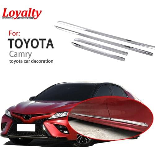 Loyalty for Toyota Camry 8th 2018 2019 2020 ABS Chrome Door Body Side Decoration Trim Car Accessories