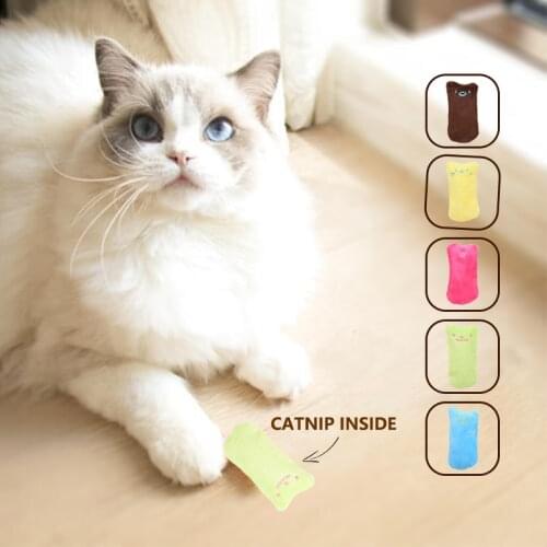 Funny Interactive Plush Cat Toy Pet Kitten Chewing Toy Teeth Grinding Catnip Toys Claws Thumb Bite Cat mint For Cats Chat