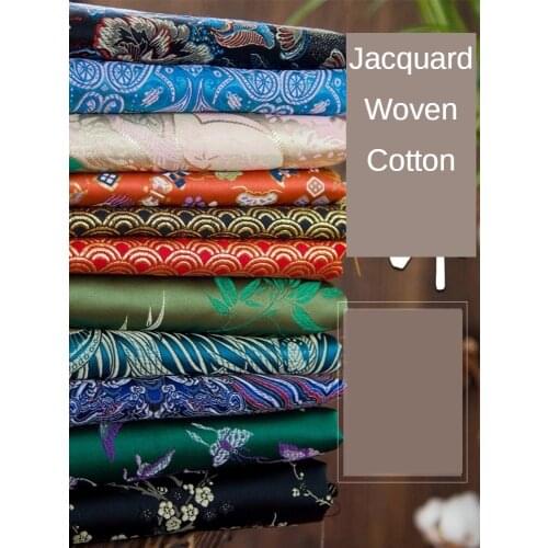 Jacquard Brocade Fabric By The Per Meter for Skirt Dress Cheongsam Sewing Soft Cloth Butterfly Flower Dragonfly Cartoon Anime