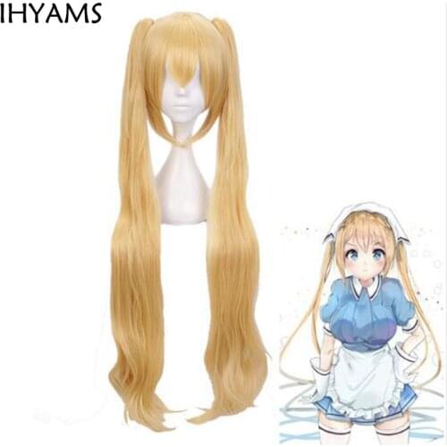 Anime Blend S Kaho Hinata Wig Cosplay Costume Women 100cm Curly Long Heat Resistance Synthetic Hair Wigs + Wig Cap