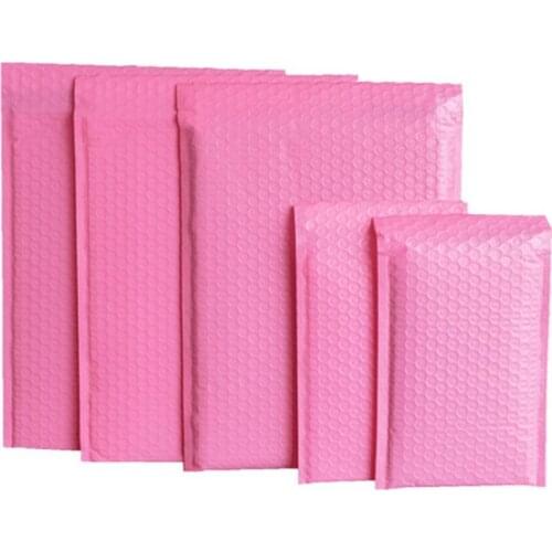 1Pcs Bubble Envelope Bag Pink Bubble Self Seal Mailing Bags Padded Envelopes For Magazine Lined Mailer Packages Storage Bags Hot