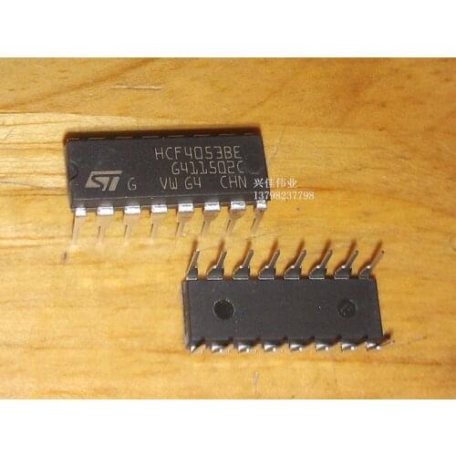 10PCS The new original ST 74HC4053 HCF4053BE DIP Road three analog switches