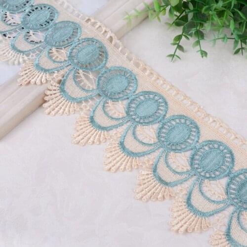 13Yards Handmade DIY Clothing Accessories Floral Embroidery Lace Fabric Width 4cm Curtains Sofa Lace Trim Home Decoration