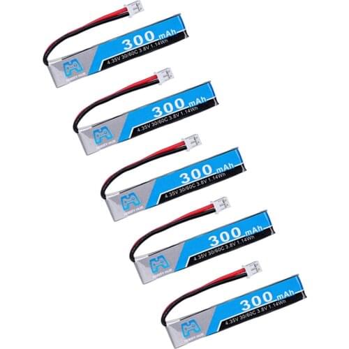 3.8V 300mAh 30/60C 1S HV 4.35V PH2.0 Lipo Battery for RC FPV Racing Drone Spare Parts Accessories