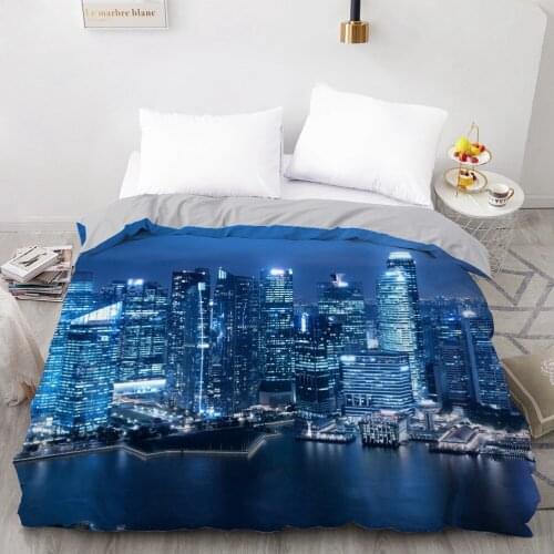 3D HD Printing Custom Duvet Cover,Comforter/Quilt/Blanket case Full Queen King Bedding 200X200 220x240,Bedclothes City night