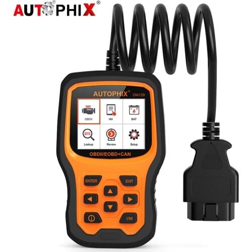 Autophix OM129 OBD2 Automotive Scanner Code Reader Professional Engine Battery On-Board Monitoring OBD 2 Diagnostic Tool
