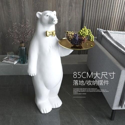 Polar bear creative living room large floor-to-ceiling TV cabinet to receive Nordic home decoration gifts for the new house