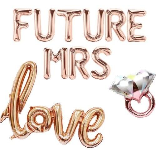 Future MRS Mylar Foil Balloons Bachelorette Bridal Wedding Decoration Engagement Party Photo