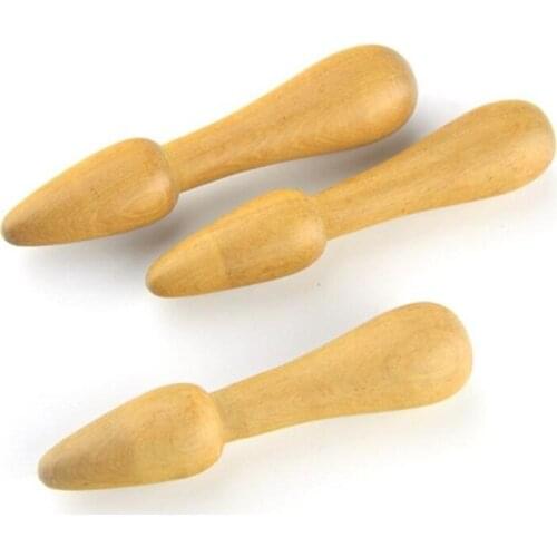 Wooden Acu-puncture Needle Massage Stic Body Stress Relief Foot Acupoint Therapy Massager Cellulite Roller Gua Sha