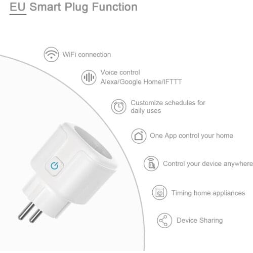 European standard Alexa smart socket wifi mobile phone timer switch socket remote control smart home
