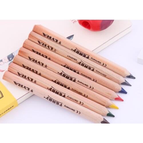 6/12 Color Pencil Germany LYRA Triangle Cute Beginner Children Drawing Color Pencil Set Log Short Rod Constant Core Color Pencil