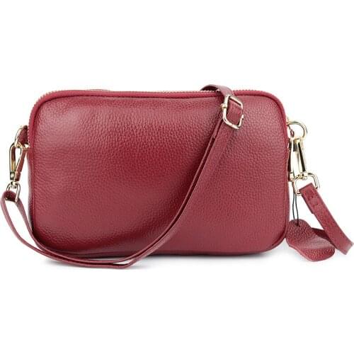 Leather Straddle Novelty Srossbody Bag With Double Layer Shopper Satchels Zipper Simple Fashionable Lipstick Shoulder Handbags