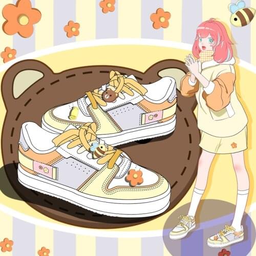 Spring Autumn Lovely Women Sneakers Female PU Leather Flats Shoes Ladies Students Casual Trainers Breathable Vulcanized Shoes