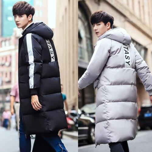 Korean Style Mens Fashion Coats Long Jackets Thick Parkas Winter Clothing for Men Boys