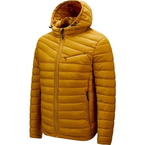 Mens Winter Coats Hooded Warm Jacket Thicken Insulated Water-Resistant casual Coat with Hood Zipper Pockets Fashion Outwear