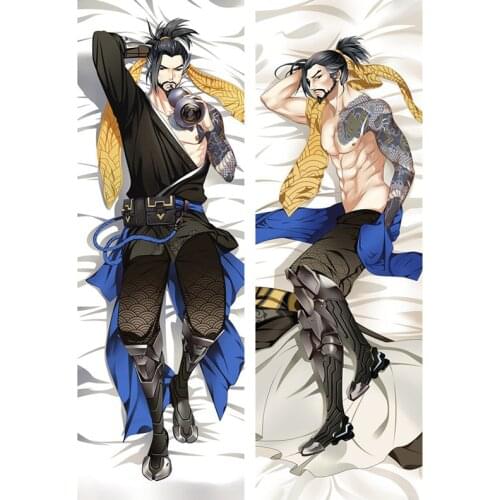 Anime Overwatches Pillow Covers OW Genji Reaper Hanzo Pillowcase 3D Double-sided Bedding Hugging Body Pillowcase Customize Gifts