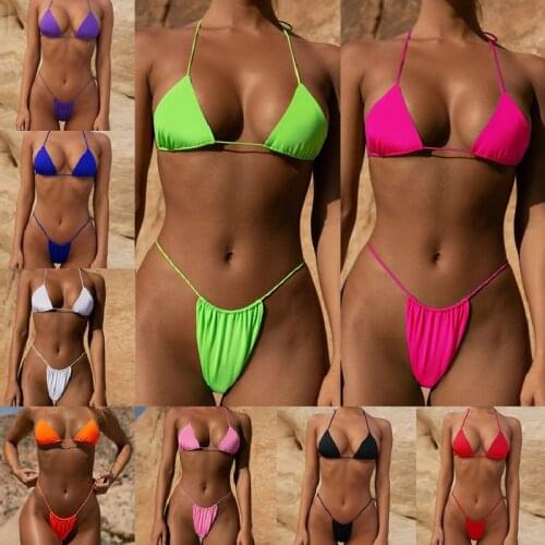 Slim Bikini Sexy Minimalist New Split Womens Swimsuit Strap
