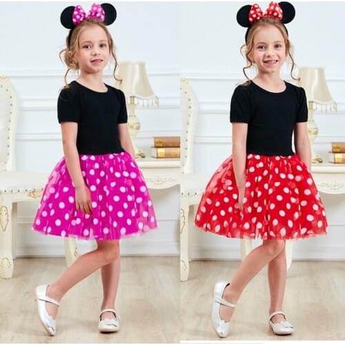 New Kids Ballet Show Dress Princess Party Costume Infant Clothing Polka Dot Baby Clothes Birthday Girls tutu Dress with Headband