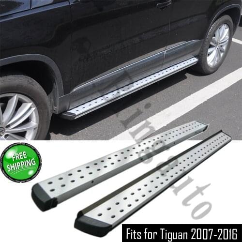 Fits for VW. Volkswagen Tiguan 2007-2016 2Pcs left right running board side steps nerf bar car pedal side stairs side bar