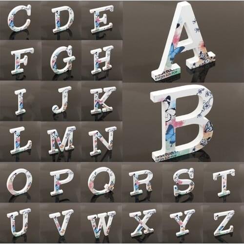 Retro Letters Plaque Alphabet Wall Wooden Alphabet Craft DIY Home Decoration