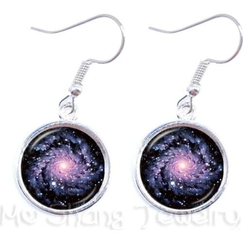 Galaxy Star Time Gem Glass Earrings Fashion Accessories For Good Friends Jewelry Gift