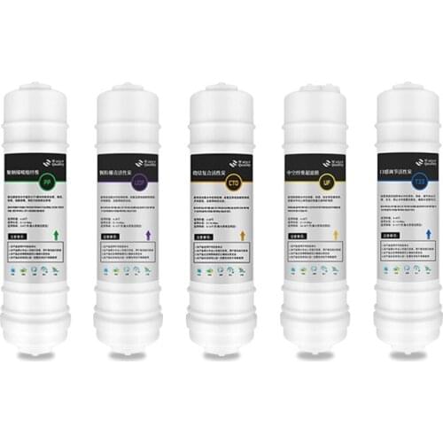 YenvQee 5Stage Water Filter Replacement PP UDF CTO UF T33 Of 10Inch Quick Connector Water Filter Accessories