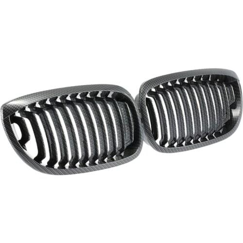 Carbon Fiber Style Front Sport Grille For BMW E46 2D LCI Facelift Coupe Grill