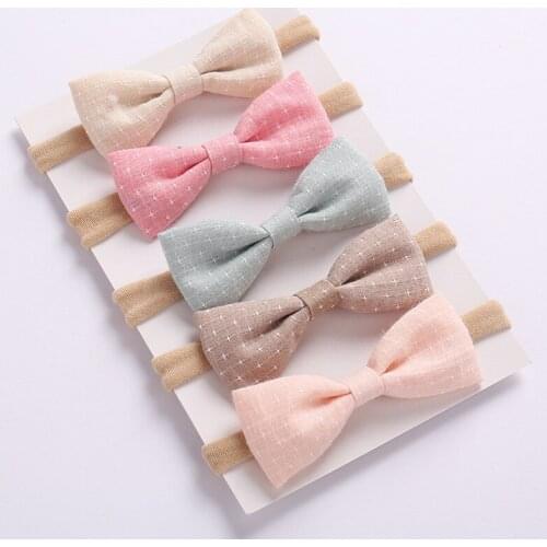 Baby Headband Bow Infant Star Hairband For Girls Bamboo Cotton Hair Accessories Newborn Toddler Traceless Head Band Korea Style