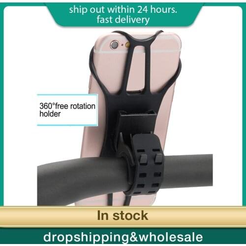 Universal Bicycle Mobile Phone Holder Silicone Motorcycle Bike Handlebar Stand Mount Bracket Mount Phone Holder For iPhone