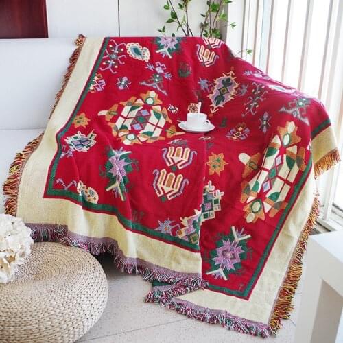 Thickening Geometry Throw Blanket Christmas Decorative Cobertor Manta Para Sofa/Beds Travel Plaid Non-slip Stitching Blankets