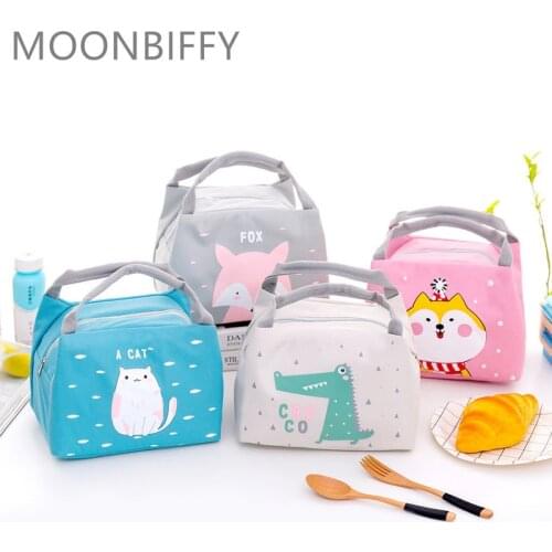 Women Portable Animal Thermal Insulated Cooler Waterproof Picnic Pouch Lunch Bags Men Lunch Box Bag