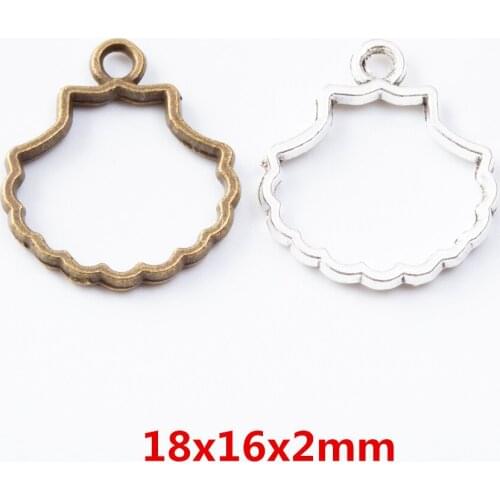 100 pieces of retro metal zinc alloy shell pendant for DIY handmade jewelry necklace making 7085