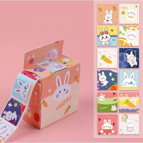 300pcs/box Kawaii Anime Rabbit Unicorn Sticker DIY Removable Girl Children Teacher Reward Gift Cute Office Student Stationery