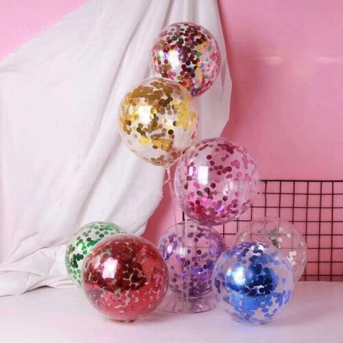 50Pcs 12Inch Glitter Confetti Latex Balloons Wedding Christmas Decor Birthday Party Banquet Festival Ornament Sequined Balloon