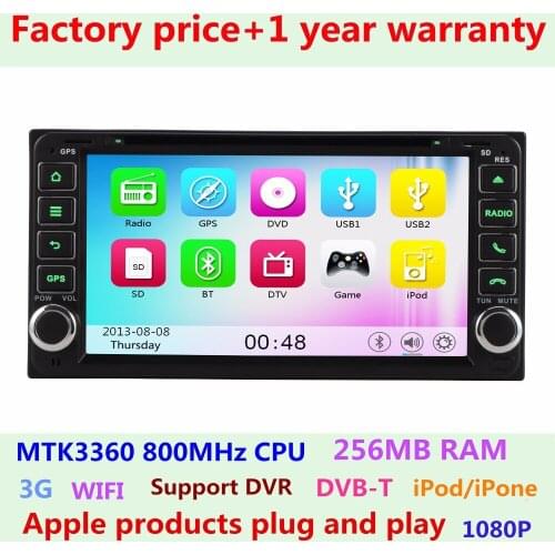 6.95" Touch Screen Car DVD Player GPS Navigation for Toyota RAV4 Corolla EX Camry Vela Stereo Audio Bluetooth CD USB SD Radio