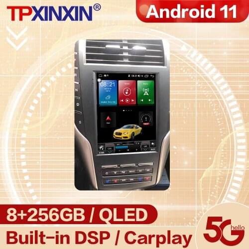 6+128GB Carplay Android 11 Tesla Screen Multimedia Stereo For Lincoln MKC MKZ CAR GPS Navigation Radio Receiver Player Head Unit
