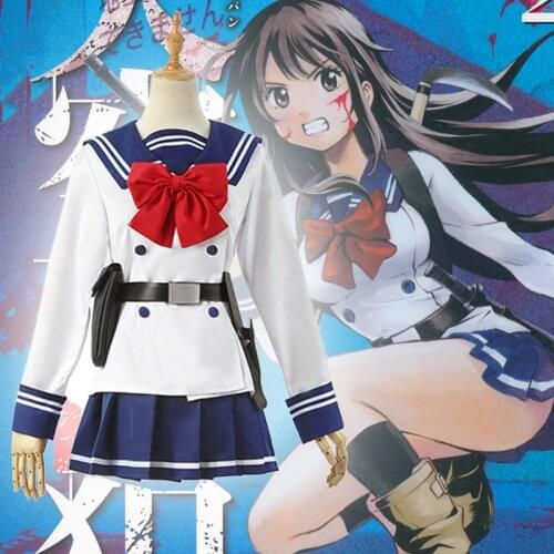 Anime Comic High rise Invasion Cosplay Costumes Yuri Honjou Cosplay Costume Uniforms Suits White Dresses Clothes Wears Cos